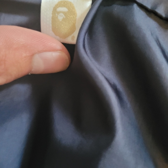 New Authentic Bathing Ape Designer BAPE Navy Blue Camo Jacket - Picture 11 of 16